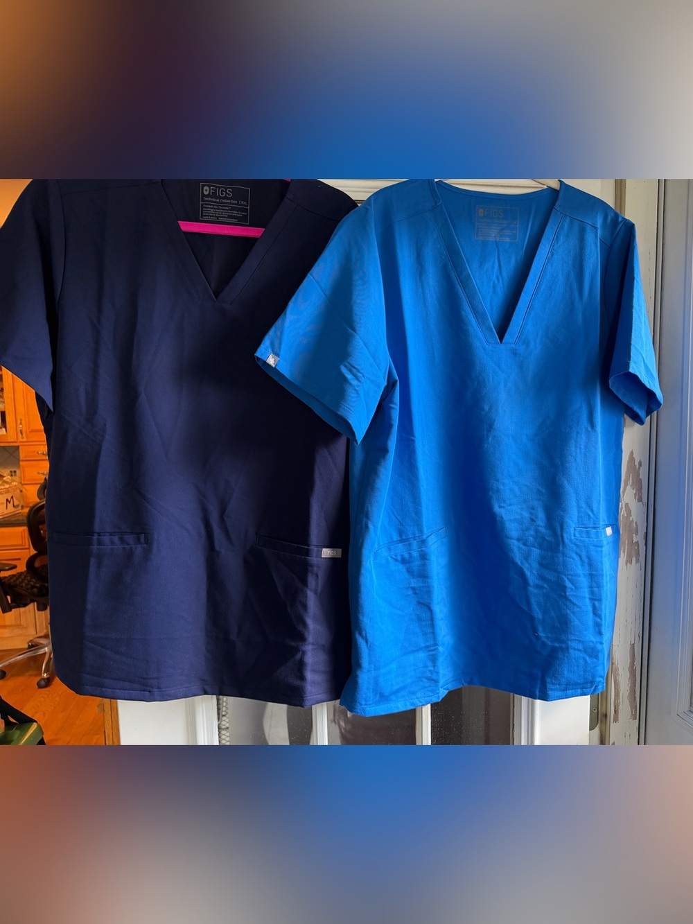 FIGS Women’s Casma Scrub Tops XXL NWOT Bundle (Navy & Royal Blue), NWOT, $55